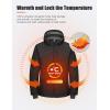 imageLittle Donkey Andy Mens Warm Ski Jacket Water Resistant Insulated Snowboarding Jacket Windproof Winter Snow CoatBlack