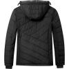 imageLittle Donkey Andy Mens Warm Ski Jacket Water Resistant Insulated Snowboarding Jacket Windproof Winter Snow CoatBlack