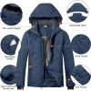 imageLittle Donkey Andy Mens Warm Ski Jacket Water Resistant Insulated Snowboarding Jacket Windproof Winter Snow CoatBlack Blue