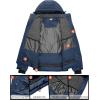 imageLittle Donkey Andy Mens Warm Ski Jacket Water Resistant Insulated Snowboarding Jacket Windproof Winter Snow CoatBlack Blue