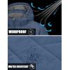 imageLittle Donkey Andy Mens Warm Ski Jacket Water Resistant Insulated Snowboarding Jacket Windproof Winter Snow CoatBlack Blue