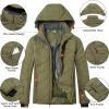 imageLittle Donkey Andy Mens Warm Ski Jacket Water Resistant Insulated Snowboarding Jacket Windproof Winter Snow CoatGrey Green