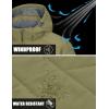imageLittle Donkey Andy Mens Warm Ski Jacket Water Resistant Insulated Snowboarding Jacket Windproof Winter Snow CoatGrey Green