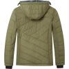 imageLittle Donkey Andy Mens Warm Ski Jacket Water Resistant Insulated Snowboarding Jacket Windproof Winter Snow CoatGrey Green