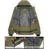 imageLittle Donkey Andy Mens Warm Ski Jacket Water Resistant Insulated Snowboarding Jacket Windproof Winter Snow CoatGrey Green