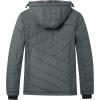 imageLittle Donkey Andy Mens Warm Ski Jacket Water Resistant Insulated Snowboarding Jacket Windproof Winter Snow CoatIron Gray