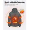 imageLittle Donkey Andy Mens Warm Ski Jacket Water Resistant Insulated Snowboarding Jacket Windproof Winter Snow CoatIron Gray