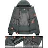 imageLittle Donkey Andy Mens Warm Ski Jacket Water Resistant Insulated Snowboarding Jacket Windproof Winter Snow CoatIron Gray