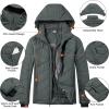 imageLittle Donkey Andy Mens Warm Ski Jacket Water Resistant Insulated Snowboarding Jacket Windproof Winter Snow CoatIron Gray