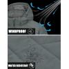 imageLittle Donkey Andy Mens Warm Ski Jacket Water Resistant Insulated Snowboarding Jacket Windproof Winter Snow CoatIron Gray