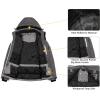 imageLittle Donkey Andy Mens Warm Windproof Ski Insulated Jacket Water Repellent Winter Snowboarding Snow CoatSteel Gray