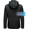 imageLittle Donkey Andy Mens Waterproof Rain Jacket Lightweight Rain Coat Raincoat with Hood for Golf HikingBlack