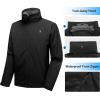 imageLittle Donkey Andy Mens Waterproof Rain Jacket Lightweight Rain Coat Raincoat with Hood for Golf HikingBlack