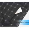 imageLittle Donkey Andy Mens Waterproof Rain Jacket Lightweight Rain Coat Raincoat with Hood for Golf HikingBlack Plaid