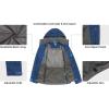 imageLittle Donkey Andy Mens Waterproof Rain Jacket Lightweight Rain Coat Raincoat with Hood for Golf HikingBlue Plaid
