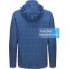 imageLittle Donkey Andy Mens Waterproof Rain Jacket Lightweight Rain Coat Raincoat with Hood for Golf HikingBlue Plaid