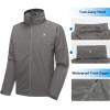 imageLittle Donkey Andy Mens Waterproof Rain Jacket Lightweight Rain Coat Raincoat with Hood for Golf HikingGray