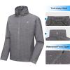 imageLittle Donkey Andy Mens Waterproof Rain Jacket Lightweight Rain Coat Raincoat with Hood for Golf HikingGray Plaid