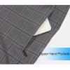 imageLittle Donkey Andy Mens Waterproof Rain Jacket Lightweight Rain Coat Raincoat with Hood for Golf HikingGray Plaid