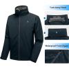 imageLittle Donkey Andy Mens Waterproof Rain Jacket Lightweight Rain Coat Raincoat with Hood for Golf HikingStratified Sea