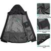 imageLittle Donkey Andy Mens Waterproof Rain Jacket with Detachable Hood Outdoor Raincoat for Hiking Travel CyclingA1black