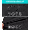 imageLittle Donkey Andy Mens Waterproof Rain Jacket with Detachable Hood Outdoor Raincoat for Hiking Travel CyclingA1black