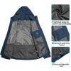 imageLittle Donkey Andy Mens Waterproof Rain Jacket with Detachable Hood Outdoor Raincoat for Hiking Travel CyclingA2navy