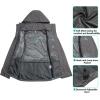 imageLittle Donkey Andy Mens Waterproof Rain Jacket with Detachable Hood Outdoor Raincoat for Hiking Travel CyclingA3grey