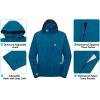 imageLittle Donkey Andy Mens Waterproof Rain Jacket with Detachable Hood Outdoor Raincoat for Hiking Travel CyclingA4blue