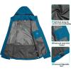 imageLittle Donkey Andy Mens Waterproof Rain Jacket with Detachable Hood Outdoor Raincoat for Hiking Travel CyclingA4blue