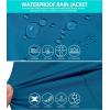 imageLittle Donkey Andy Mens Waterproof Rain Jacket with Detachable Hood Outdoor Raincoat for Hiking Travel CyclingA4blue