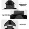 imageLittle Donkey Andy Mens Waterproof Rain Jacket with Detachable Hood Outdoor Raincoat for Hiking Travel CyclingB2greyBlack