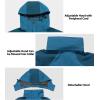 imageLittle Donkey Andy Mens Waterproof Rain Jacket with Detachable Hood Outdoor Raincoat for Hiking Travel CyclingB3mosaic BlueDeep Blue