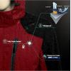 imageLittle Donkey Andy Mens Waterproof Rain Jacket with Detachable Hood Outdoor Raincoat for Hiking Travel CyclingB5redBlack