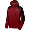 imageLittle Donkey Andy Mens Waterproof Rain Jacket with Detachable Hood Outdoor Raincoat for Hiking Travel CyclingB5redBlack