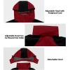 imageLittle Donkey Andy Mens Waterproof Rain Jacket with Detachable Hood Outdoor Raincoat for Hiking Travel CyclingB5redBlack