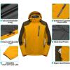 imageLittle Donkey Andy Mens Waterproof Rain Jacket with Detachable Hood Outdoor Raincoat for Hiking Travel CyclingB6cyber YellowOlive Green