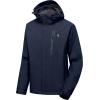 imageLittle Donkey Andy Mens Waterproof Rain Jacket with Detachable Hood Outdoor Raincoat for Hiking Travel CyclingC1deep BlueDeep Blue