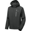 imageLittle Donkey Andy Mens Waterproof Rain Jacket with Detachable Hood Outdoor Raincoat for Hiking Travel CyclingC1greyGrey