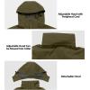 imageLittle Donkey Andy Mens Waterproof Rain Jacket with Detachable Hood Outdoor Raincoat for Hiking Travel CyclingC1olive GreenOlive Green