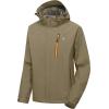 imageLittle Donkey Andy Mens Waterproof Rain Jacket with Detachable Hood Outdoor Raincoat for Hiking Travel CyclingC1sandSand