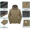 imageLittle Donkey Andy Mens Waterproof Rain Jacket with Detachable Hood Outdoor Raincoat for Hiking Travel CyclingC1sandSand