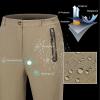 imageLittle Donkey Andy Softshell Fleece Lined Cargo Pants for Women Water Resistance Outdoor Hiking Tactical TrousersKhaki Heather