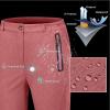 imageLittle Donkey Andy Softshell Fleece Lined Cargo Pants for Women Water Resistance Outdoor Hiking Tactical TrousersWatermelon Red Heather