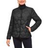 imageLittle Donkey Andy Womens Lightweight Puffer Jacket with Recycled Insulation Button Down Quilted CoatsBlack