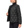 imageLittle Donkey Andy Womens Lightweight Puffer Jacket with Recycled Insulation Button Down Quilted CoatsBlack