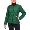 imageLittle Donkey Andy Womens Lightweight Puffer Jacket with Recycled Insulation Button Down Quilted CoatsGrass Green