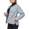 imageLittle Donkey Andy Womens Lightweight Puffer Jacket with Recycled Insulation Button Down Quilted CoatsLight Gray