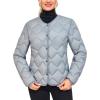 imageLittle Donkey Andy Womens Lightweight Puffer Jacket with Recycled Insulation Button Down Quilted CoatsLight Gray
