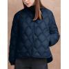 imageLittle Donkey Andy Womens Lightweight Puffer Jacket with Recycled Insulation Button Down Quilted CoatsNavy Blue